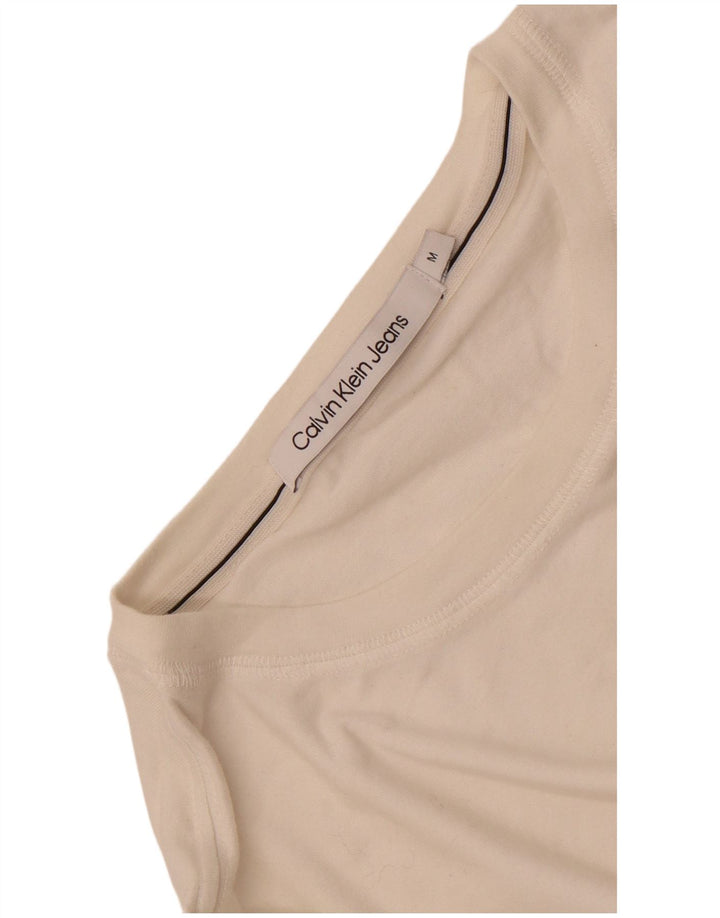 Calvin Klein Jeans Herre grafisk T-shirt Top Medium Off White