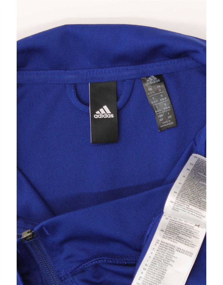 Adidas træningsdragt topjakke til kvinder UK 12/14 Medium Blue Polyester