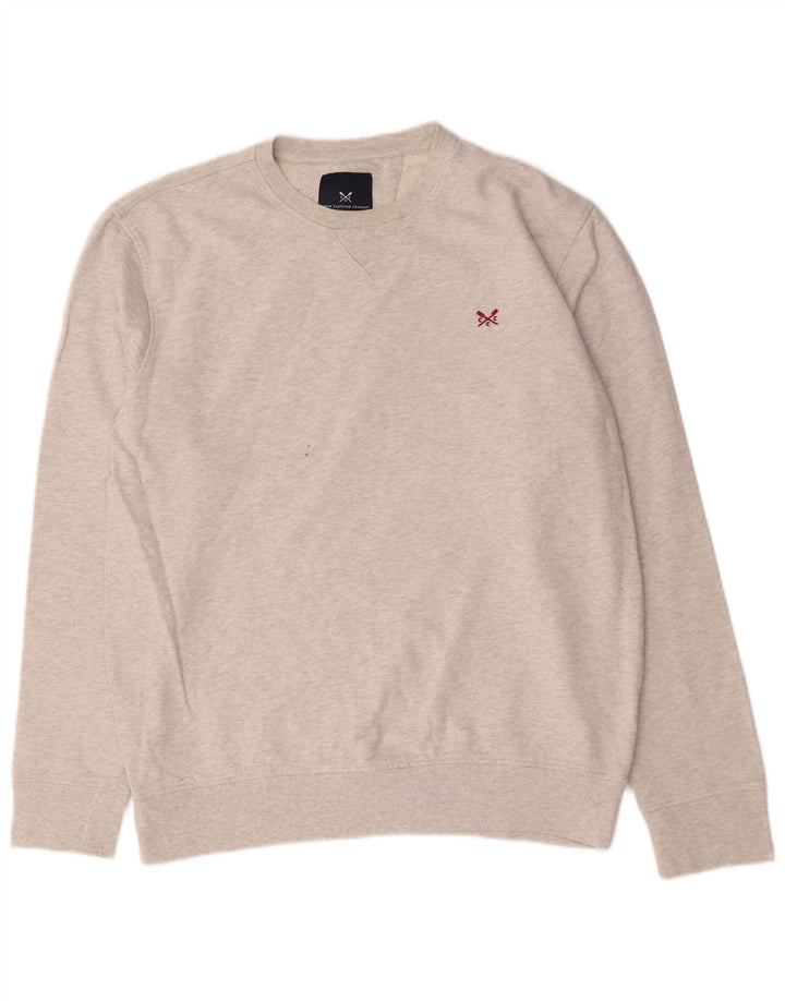 Crew Beklædning Herre Sweatshirt Jumper XL Grå Flecked Bomuld