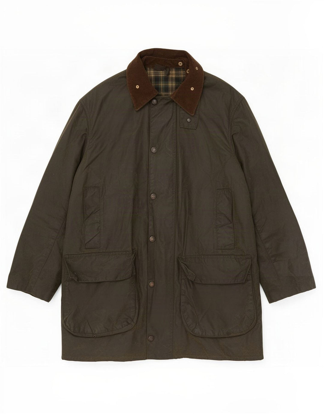 Barbour Herre vokset bomuldsjakke UK 40 Large Khaki