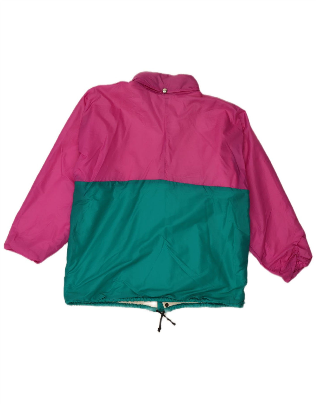 Vintage Regnjakke til mænd UK 38 Medium Pink Colourblock Polyester