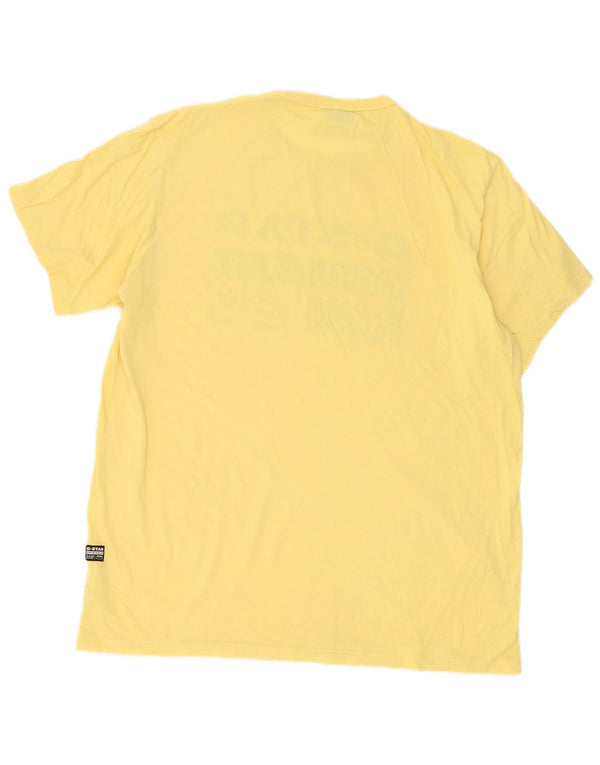 G-Star Herre Grafisk T-Shirt Top XL Gul Bomuld