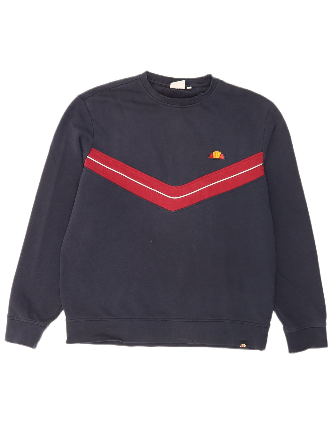 Ellesse Herre Sweatshirt Jumper Medium Marineblå Colourblock Bomuld