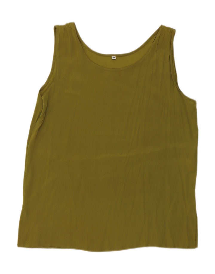 Vintage damevest Top UK 14 Medium Green Acetate