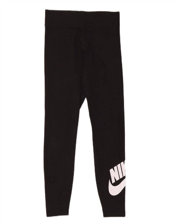 NIKE Grafiske Leggings til kvinder UK 8 Lille sort bomuld