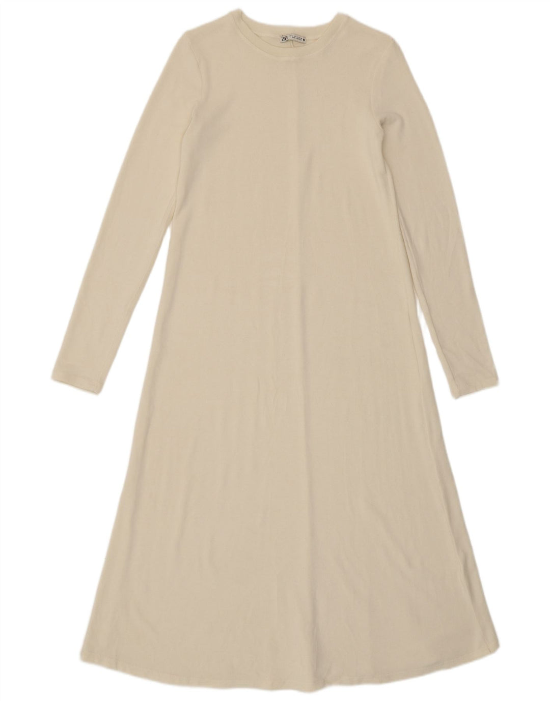 Zara Dame Maxi Jumper Kjole UK 10 Small White
