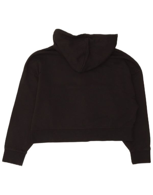 Puma Dame Crop Zip Hoodie Sweater UK 16 Large Black