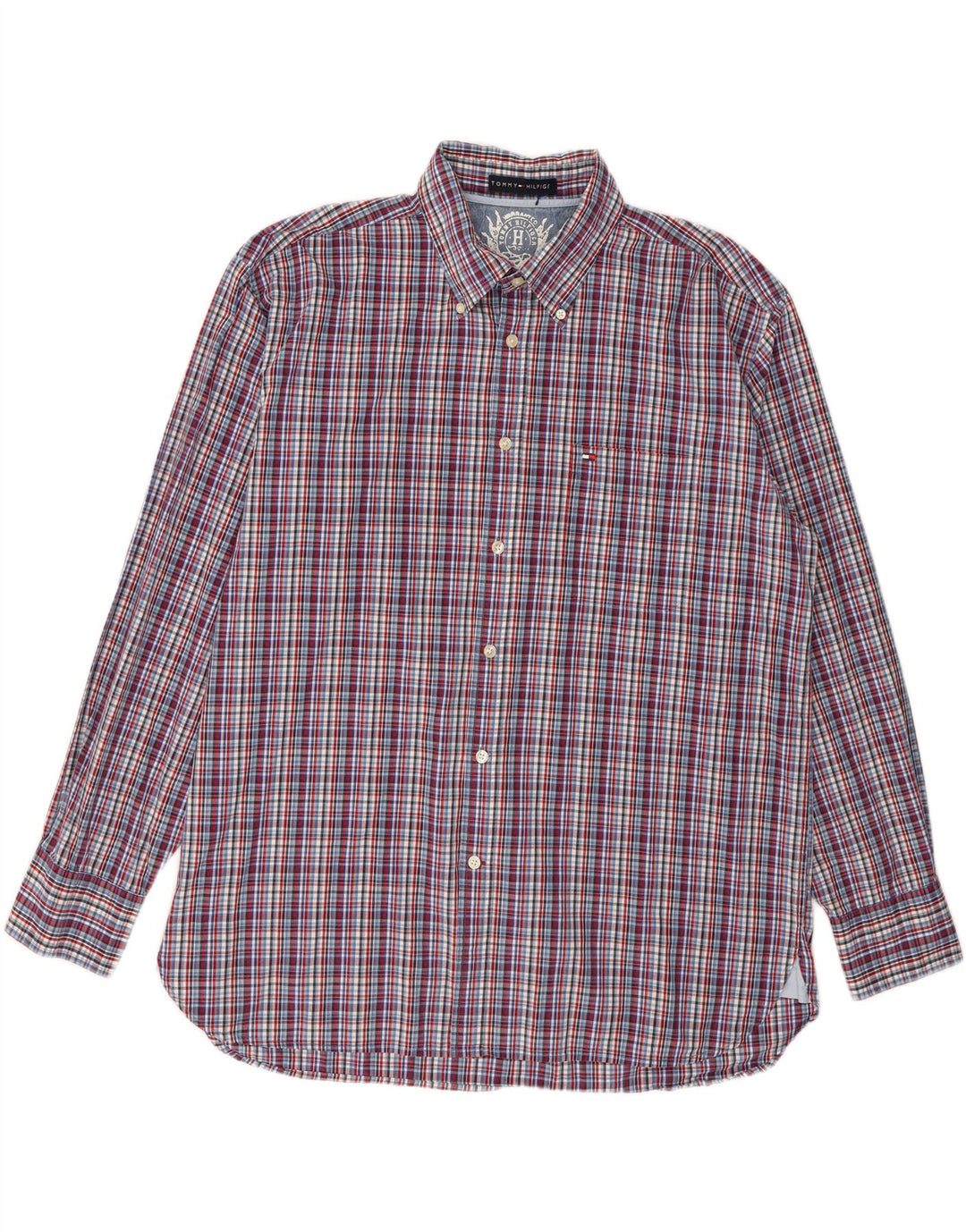 TOMMY HILFIGER Mens Shirt XL Multicoloured Check Cotton Vintage Tommy Hilfiger and Second-Hand Tommy Hilfiger from Messina Hembry 