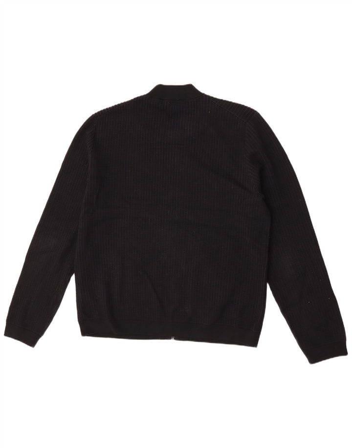 Cos Herre Cardigan Sweater Stor Sort Bomuld