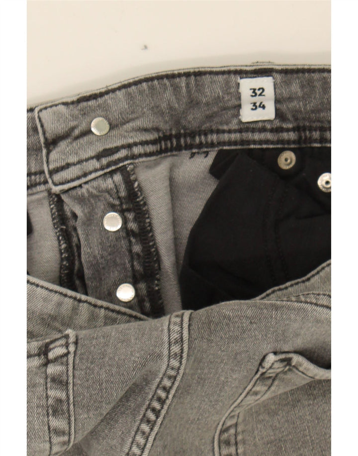 JACK & JONES Womens GLENN Slim Jeans W32 L34  Grey Cotton Vintage Jack & Jones and Second-Hand Jack & Jones from Messina Hembry 