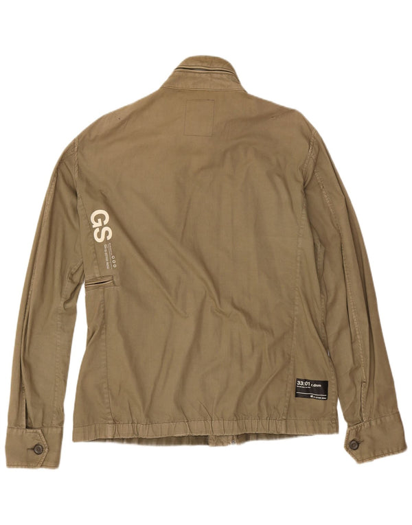G-Star Herre grafisk militærjakke UK 42 XL Khaki Bomuld