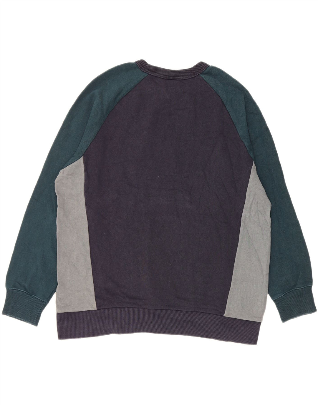Zara Herre Sweatshirt Jumper XL Marineblå Colourblock Bomuld