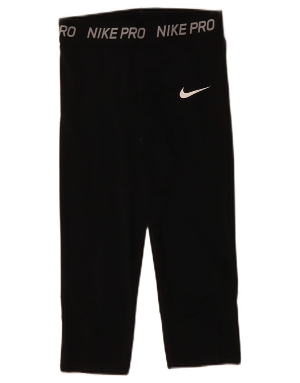 NIKE Girls Capri Grafiske Leggings 10-11 år Medium Sort