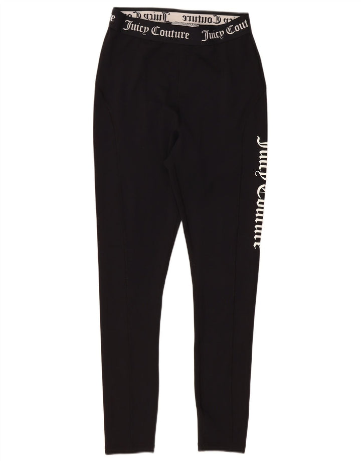 Juicy Couture Grafiske Leggings til kvinder UK 12 Medium Sort Polyester