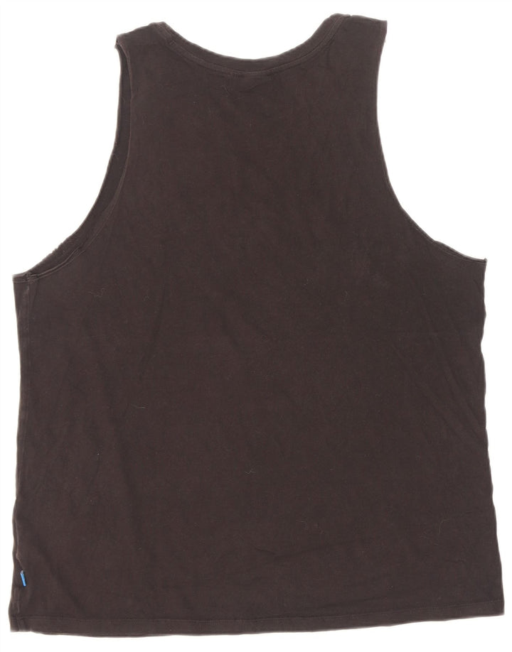 Adidas Womens Graphic Vest Top UK 14 Large Black Cotton