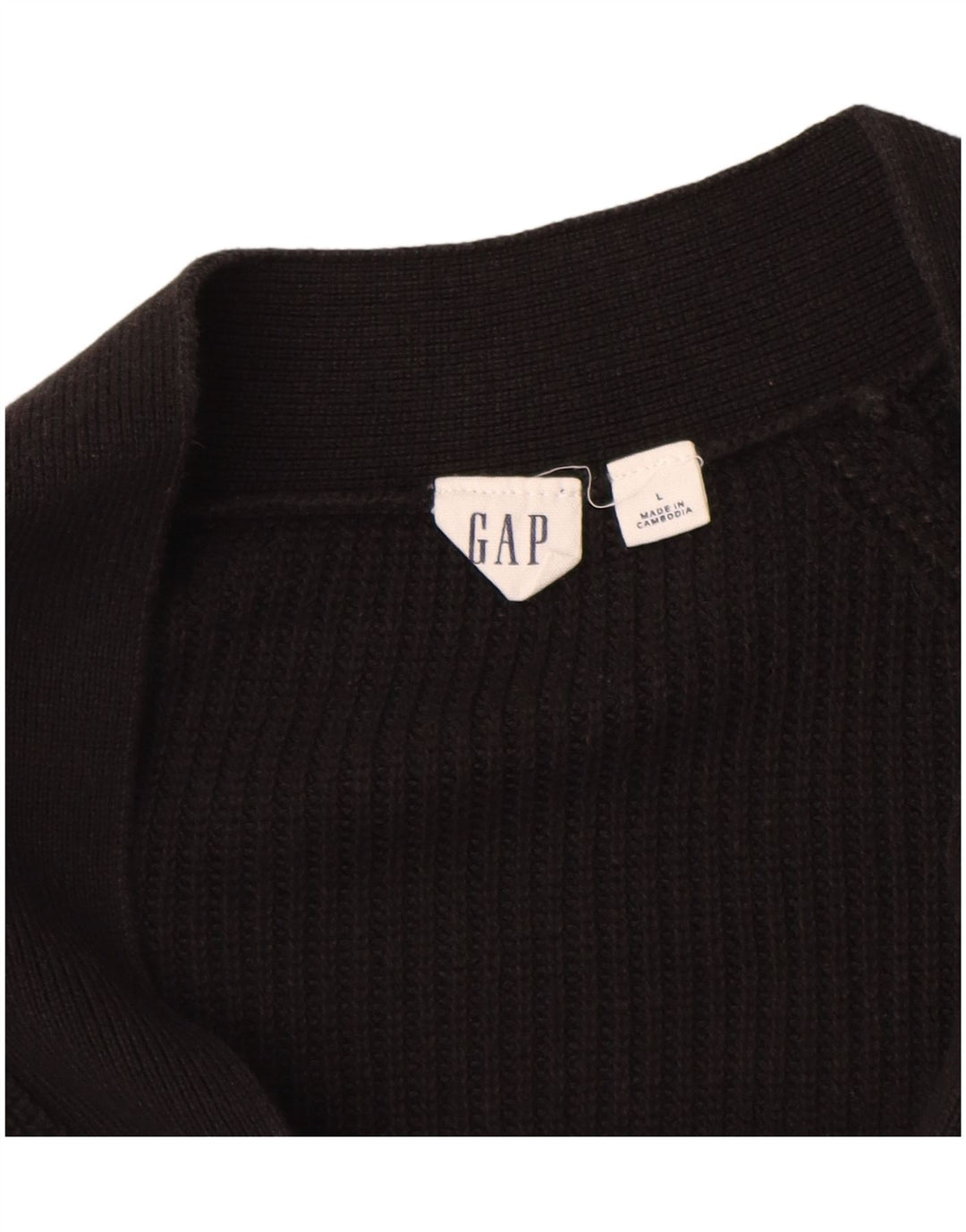 Gap Dame Cardigan Sweater UK 16 Large Black Bomuld