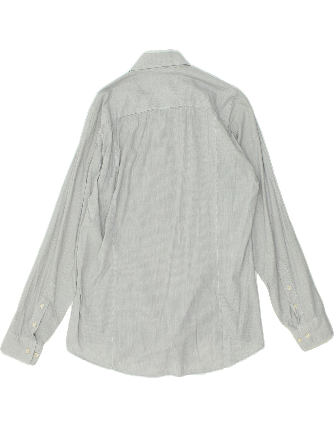 CALVIN KLEIN JEANS Mens Shirt Large Grey Pinstripe Vintage Calvin Klein Jeans and Second-Hand Calvin Klein Jeans from Messina Hembry 