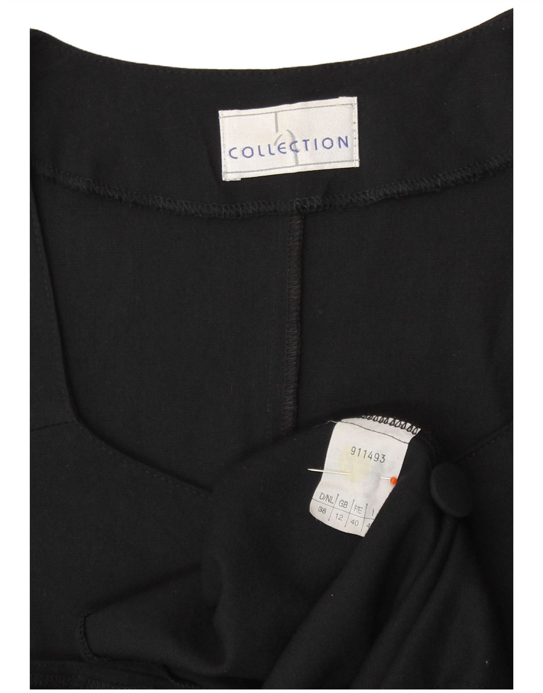 Collection Womens Shirt Dress UK 12 Medium Black Viscose