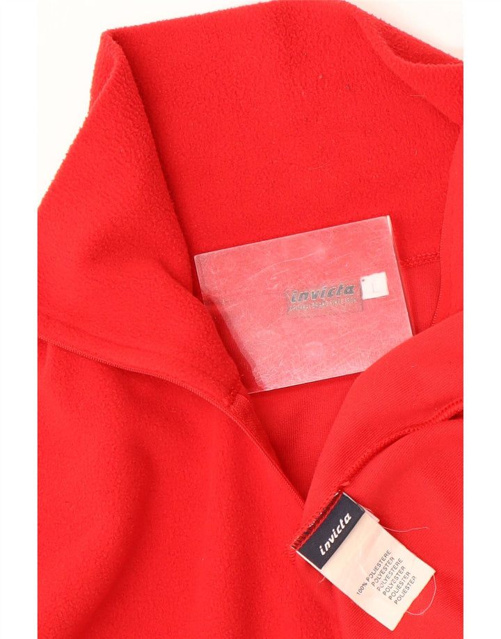 INVICTA Fleece Jumper med lynlås til mænd Stor rød polyester