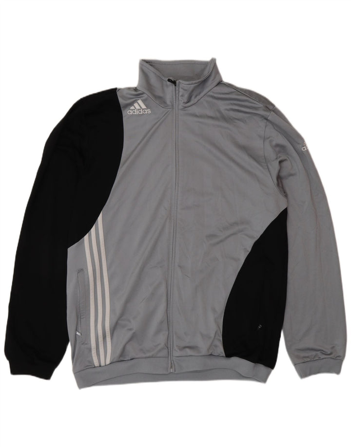 ADIDAS Træningsdragt til mænd, topjakke UK 46/48 XL Grå polyester