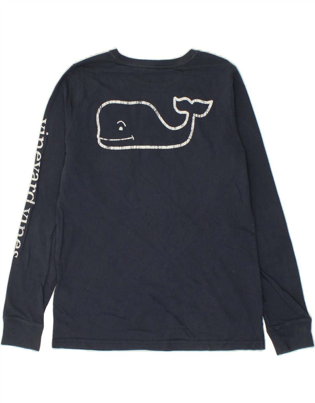 VINEYARD VINES Mens Graphic Top Long Sleeve 2XS Navy Blue Cotton Vintage Vineyard Vines and Second-Hand Vineyard Vines from Messina Hembry 