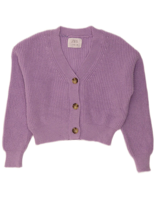 Zara Girls Crop Cardigan sweater 11-12 år Lilla
