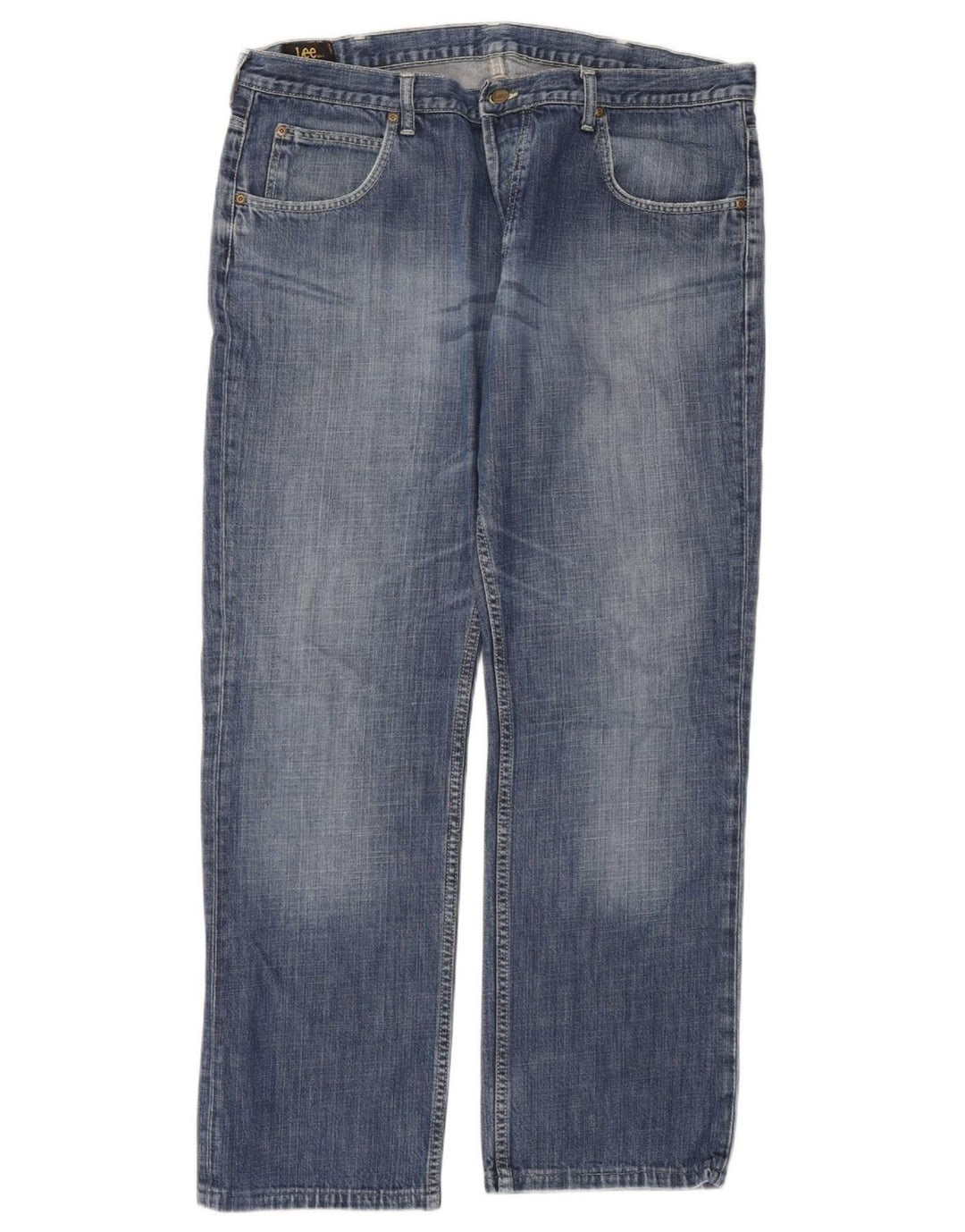 Lee Herre Freeburn Straight Jeans W40 L32 Blå Bomuld