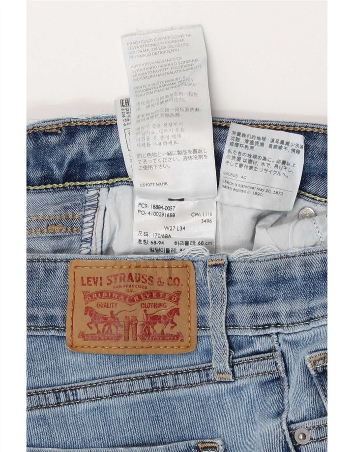 Levi's Dame 712 Slim Jeans W27 L34 Blå Bomuld