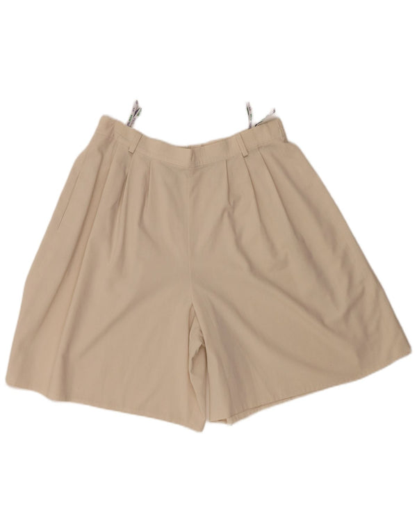 Nye hurtige kvinders højtaljede chinoshorts IT 46 Large W30 Beige Polyester