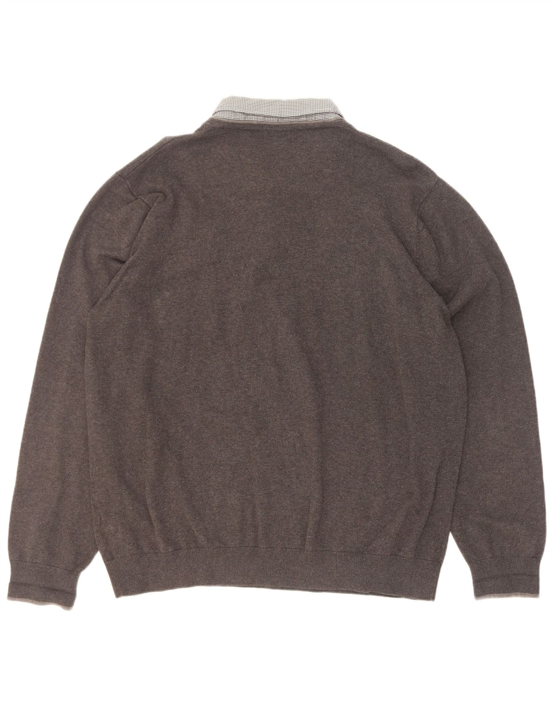 Marks & Spencer Herre Regular Fit V-hals sweater XL Grå Bomuld