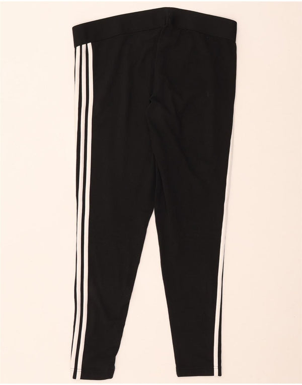 Adidas Womens Leggings UK 20/22 XL Black Cotton