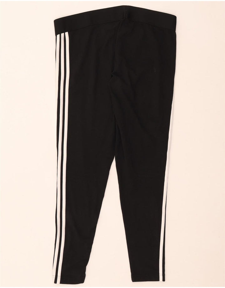 Adidas Dame Leggings UK 20/22 XL Sort Bomuld