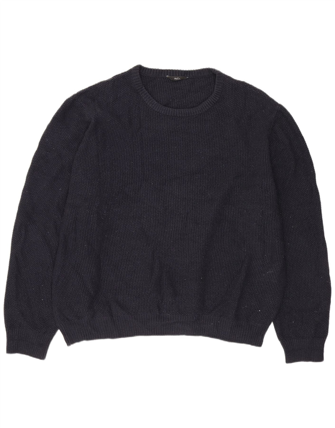 M&Co herre rund hals sweater 2XL marineblå akryl