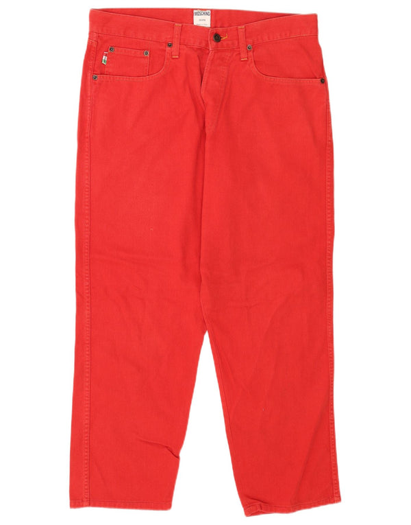 Moschino herre tilspidsede jeans W36 L28 rød bomuld