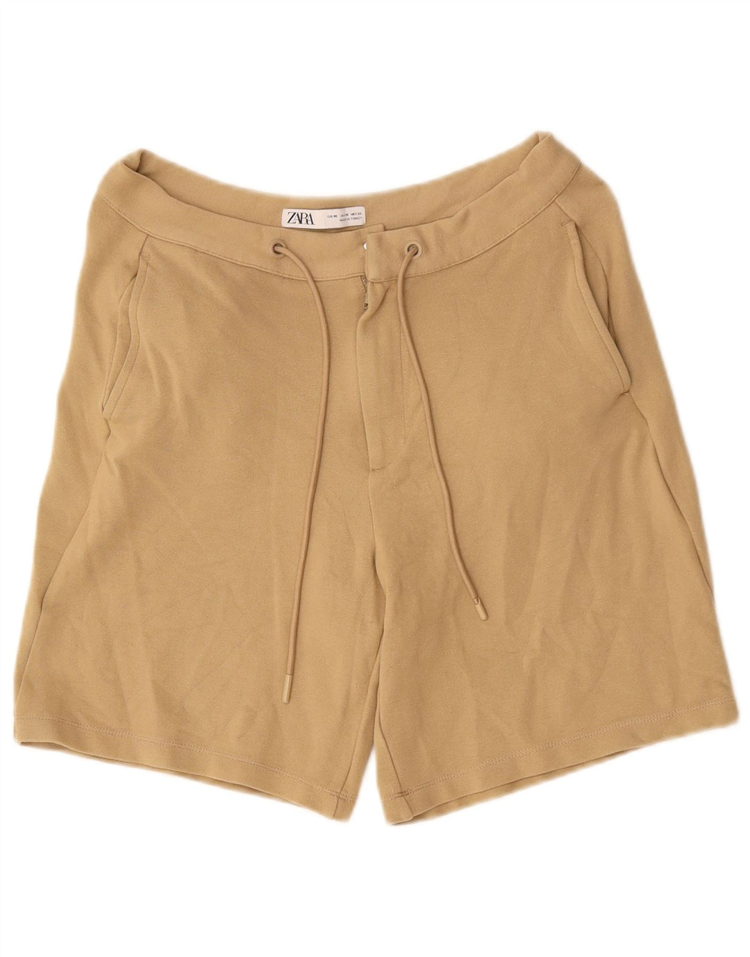 Zara Chino Shorts Medium W31 Beige Viscose til kvinder