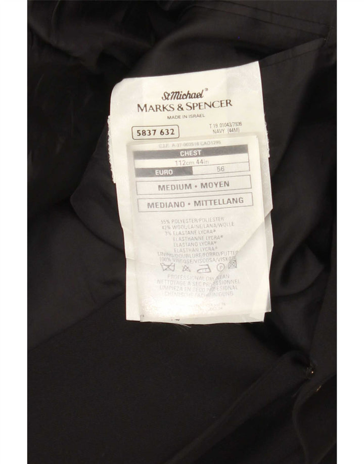 Marks & Spencer Herre 2-knaps blazerjakke UK 44 XL marineblå polyester