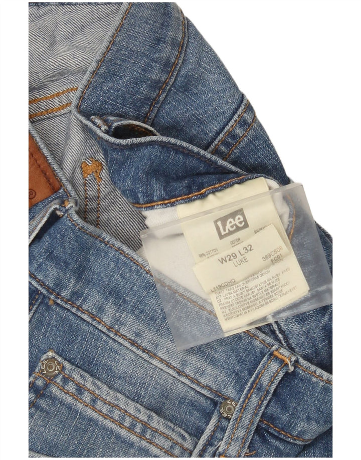 Lee Dame Luke Distressed Slim Jeans W29 L32 Blå Bomuld