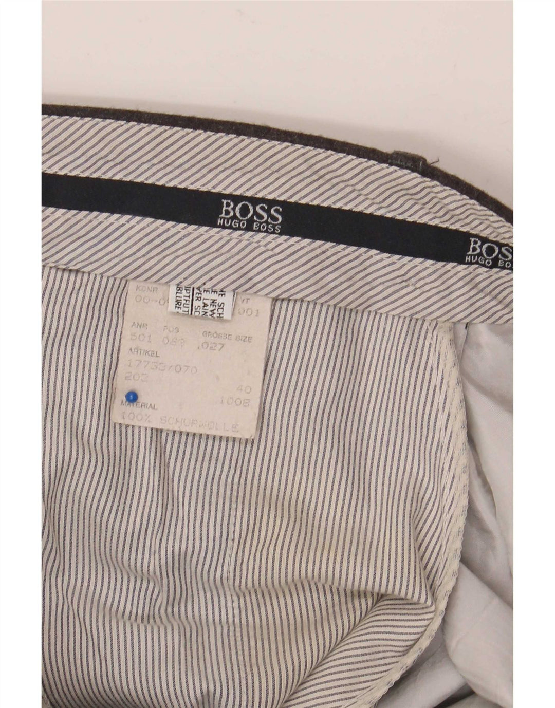 Hugo Boss Herre Pegged Suit Bukser W36 L30 Grå Ny Uld