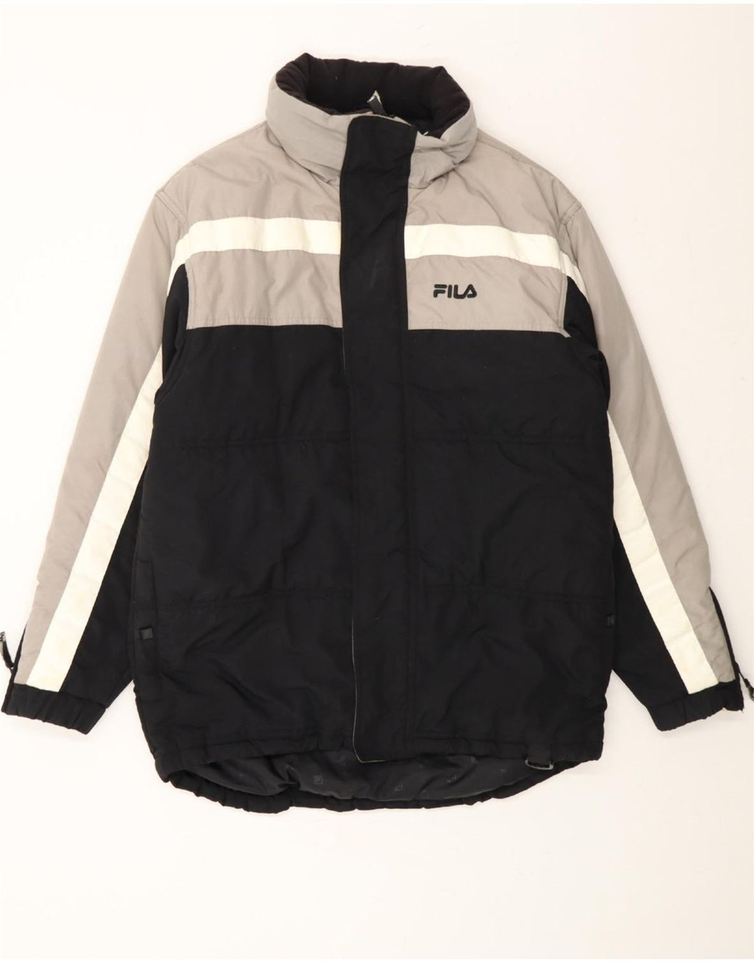FILA Polstret jakke til mænd UK 38 Medium Sort Colourblock Polyamid