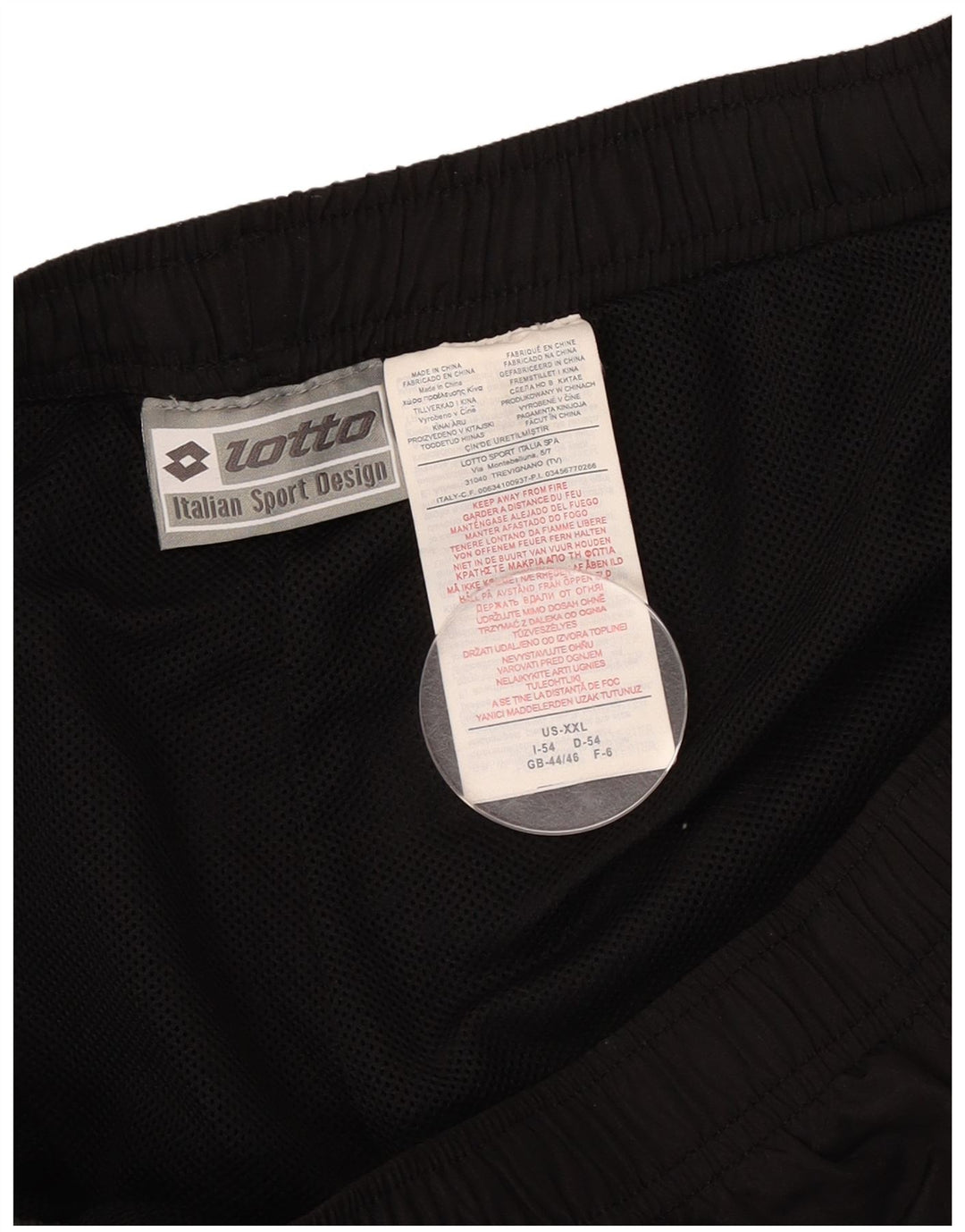 Lotto Herre træningsdragt Bukser UK 44/46 2XL Sort Polyester