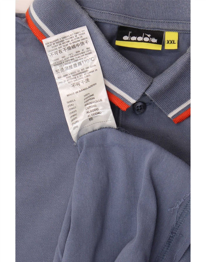 Diadora herre poloshirt 2XL blå bomuld