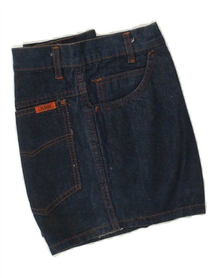 MASH Womens Denim Shorts W32 Large Navy Blue Cotton Vintage Mash and Second-Hand Mash from Messina Hembry 
