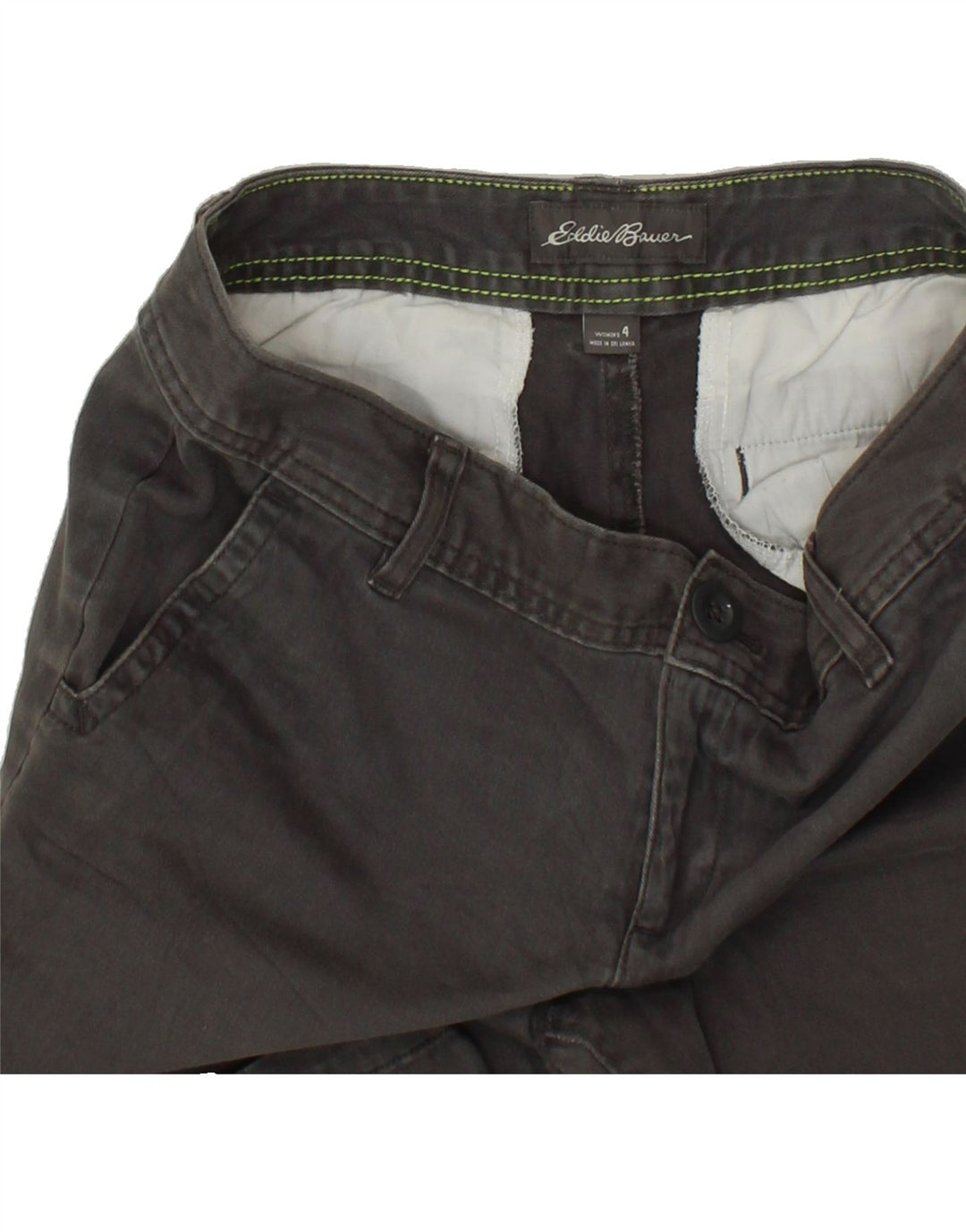 EDDIE BAUER Womens Chino Shorts US 4 Small W30  Grey Cotton Vintage Eddie Bauer and Second-Hand Eddie Bauer from Messina Hembry 