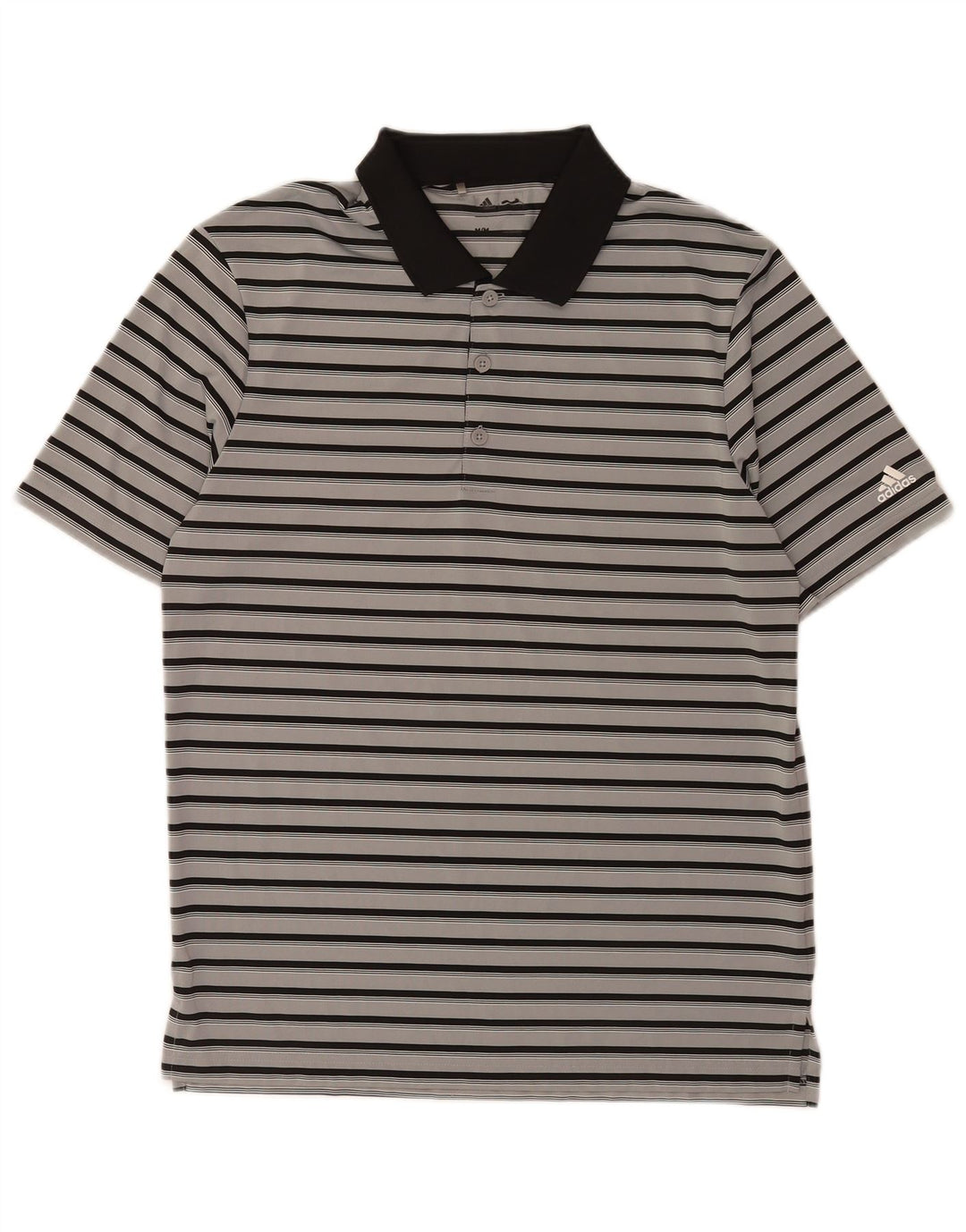 Adidas Rugby Polo Shirt til mænd mellem grå stribet polyester