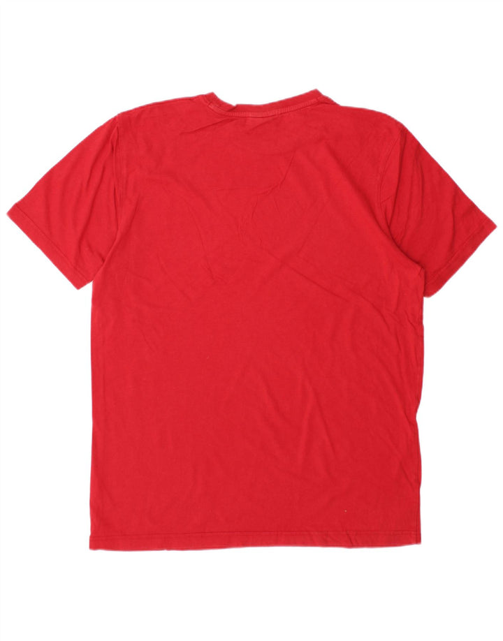 RUSSELL ATHLETIC Herre grafisk T-shirt Top Medium Rød Bomuld