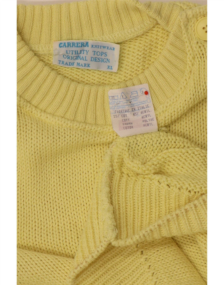 Carrera herre sweater med rund hals XL gul bomuld