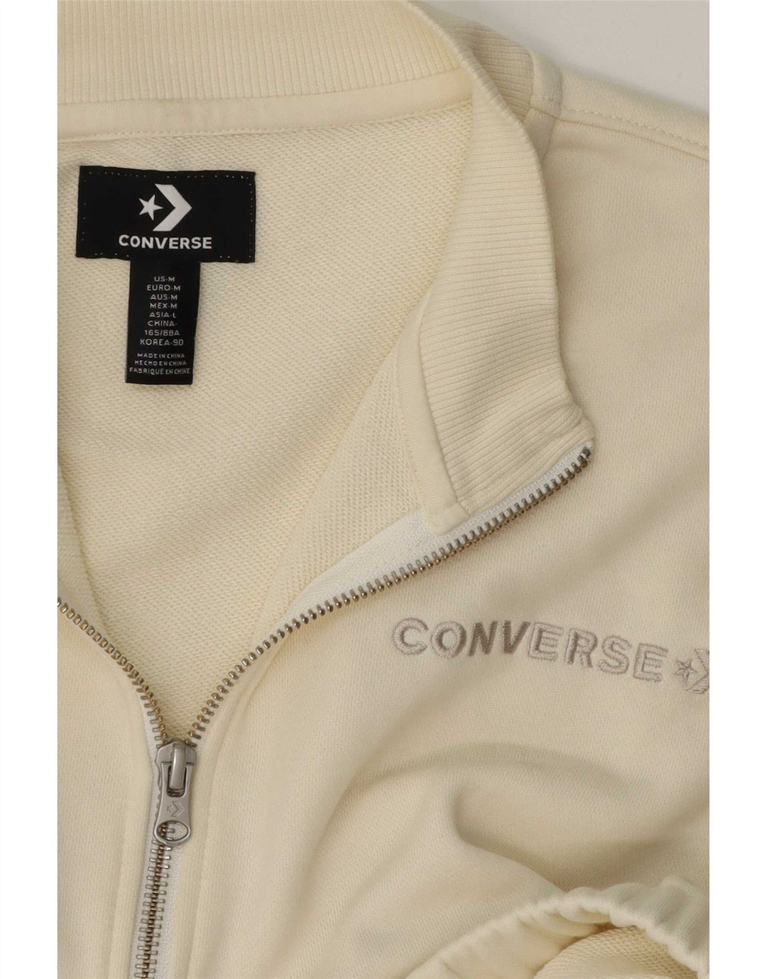 Converse træningsdragt topjakke til kvinder UK 14 Medium White