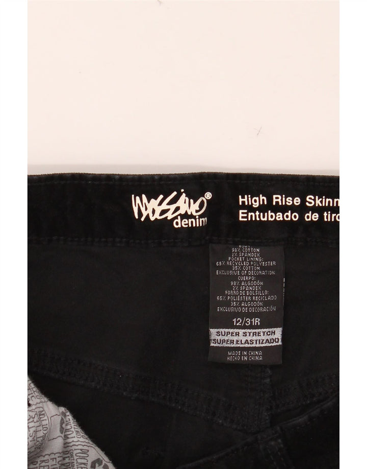 MOSSIMO højtaljede skinny fritidsbukser til kvinder US 12 Large W31 L29 Sort