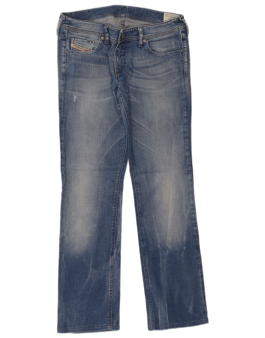 Diesel Dame Lowky Straight Jeans W31 L29 Blå Bomuld