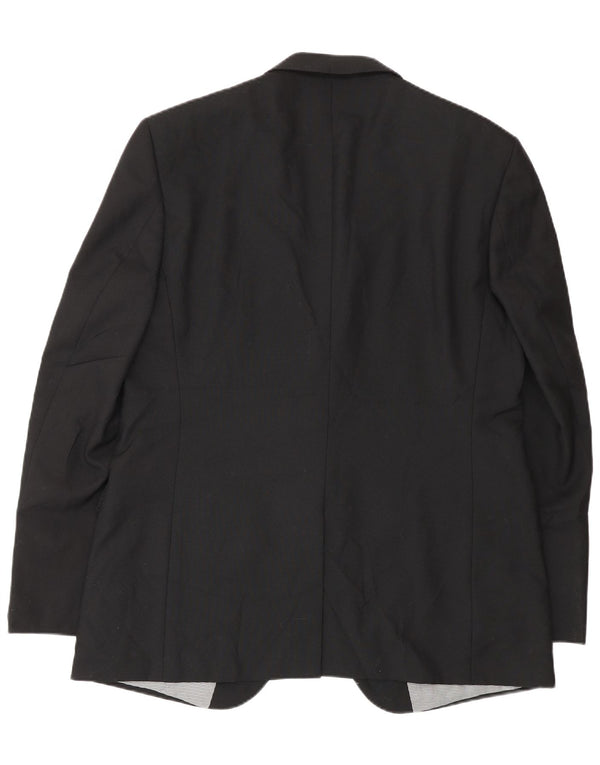 Marks & Spencer Herre 2-knaps blazerjakke UK 42 Stor sort polyester